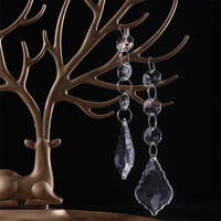Décoration de Noël suspendue en forme de flocon de neige en plastique transparent avec lumières à pendentif pour mariage et Noël