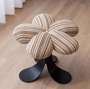 Tabouret de luxe pour salle de bain et chambre à coucher, tabouret simple pour coiffeuse, tabouret rond en acier inoxydable pour usage domestique. - Product Image 2