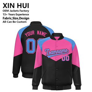 Veste de baseball pour homme, veste universitaire à manches contrastées personnalisée, vêtements de sport personnalisés, streetwear, veste bomber - Product Image 3