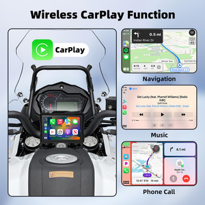 Oem Factory Carplay Android Automotor <b>Smart</b> Touch Screen Dual <b>Cameras</b> Support 64GB Cardfor Motorcycle and Bike M16C+DVR 5-inch T - Product Image 5