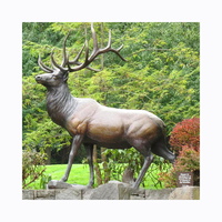 Statue de cerf en laiton, sculpture sur mesure, antique, professionnelle, en plein air, en bronze, taille réelle, pour jardin, à vendre