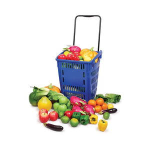 Logotipo personalizado Tamaño Tienda de conveniencia Compras <span class=keywords><strong>Supermercado</strong></span> Cesta rodante con ruedas - Product Image 2