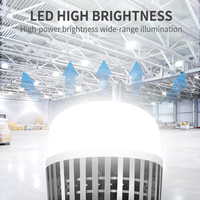 Ampoule LED haute puissance E27 en aluminium 62W 80W 100W pour l'éclairage commercial des garages, entrepôts et usines