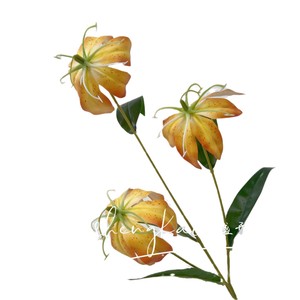 Flame Lily Artificial <b>Flower</b> <b>Single</b> Branch Silk High Simulation Wedding Decoration Modern Style - Product Image 4