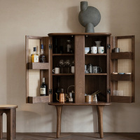 Dreamhause Buffet en bois massif décoratif, salon, salle à manger, armoire de rangement, buffet respirant pour la salle à manger, armoire à vin