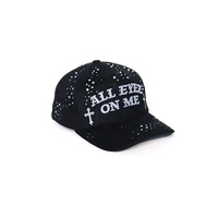 Casquette de baseball de luxe Deadpool noire ornée de strass étincelants, en stock, pour le streetwear et le quotidien, modèle BIG boss unisexe