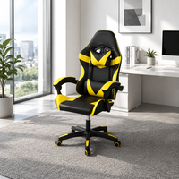 Chaise de jeu en cuir PU en gros, chaise PC de course de haute qualité avec repose-pieds réglable pour ordinateur et gamer