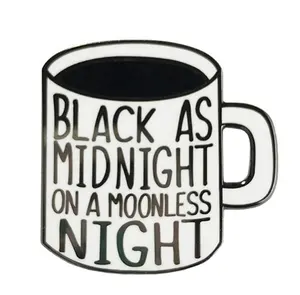 Black As Midnight On A Moonless Night-Twin Peaks enamel pin Dale Cooper damn fine cup of coffee fans great collection