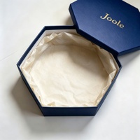 Maßgefertigte sechseckige Geschenkbox mit Deckel und Boden, Goldfolien-Logo, luxuriöse Papierbox für Schokolade, Süßigkeiten, Snacks, Geschenkverpackung