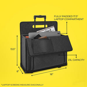 Estuche de catálogo rodante <span class=keywords><strong>con</strong></span> <span class=keywords><strong>ruedas</strong></span> Bolsa de ordenador portátil <span class=keywords><strong>con</strong></span> <span class=keywords><strong>ruedas</strong></span> Maletín <span class=keywords><strong>con</strong></span> <span class=keywords><strong>ruedas</strong></span> Mujeres Hombres Llevar <span class=keywords><strong>para</strong></span> viajes Bolsa de litigio <span class=keywords><strong>para</strong></span> abogados - Product Image 3