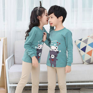 Vente flash : Ensemble de pyjama long pour bébé garçon et fille, vêtements de nuit pour adolescents, sous-vêtements en coton pour enfants, 100% coton - Product Image 4