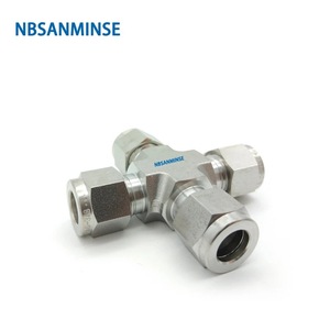 ข้อต่อสแตนเลสสตีล NBSANMINSE แบบสี่ทาง 316 ข้อต่อแบบอัดแรงดันสูงสำหรับระบบนิวเมติก - Product Image 3
