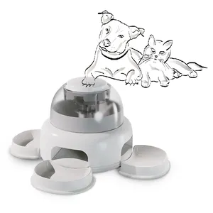 卸売ポータブルスマートトリート犬猫おもちゃスローフィーダー犬ボウルIQトレーニング用自動ペットフィーダー