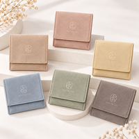 Pochette à bijoux en velours pastel multicolore recyclable avec logo personnalisé, fabrication OEM/ODM directe usine, pour bagues, boucles d'oreilles, bougies et artisanat sur mesure