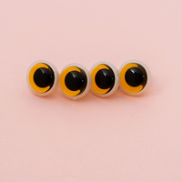 Yeux de sécurité de couleur Offre Spéciale avec rondelle en métal pour les yeux en plastique de poupée de crochet dos plat pour les jouets en peluche