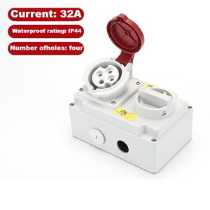 เต้ารับแบบเชื่อมต่อ 32A 4 ขา IP44 กันน้ำ CEE, เต้ารับแบบเชื่อมต่อเชิงกล - Product Image 2