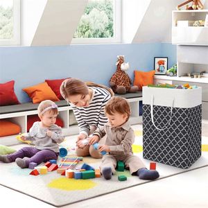 Fast Dispatch 82L Custom Collapsible Laundry <b>Hamper</b> Large Capacity Foldable Laundry <b>Basket</b> Washing Bag With Handles - Product Image 3