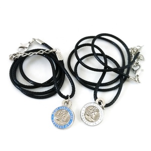 Collar con Medalla Católica Personalizada, Esmalte de Colores, San Cristóbal, Cadena de Bolas, Joyería Religiosa, Recuerdo, Medidor de <span class=keywords><strong>Cristo</strong></span> para Viajes - Product Image 6