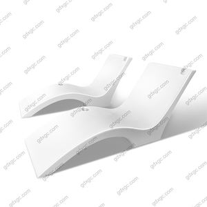 أثاث على شكل حافة ، كرسي على شكل رف للفنادق والفيلات والمنتجعات ، كرسي على شكل سرير للتشمس داخل المسبح ، حمام سباحة على شكل شمس من نوع PE - Product Image 4