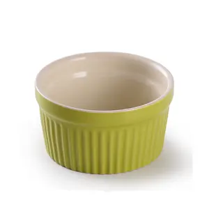 Круглая тарелка ramekin на заказ во французском стиле, новинка, недорогая керамическая жаростойкая посуда