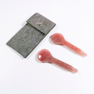 <span class=keywords><strong>Prix</strong></span> d'usine pas cher Gus Peigne Outils faciaux Champignon Fraise Quartz Gua Sha Cuillère - Product Image 6