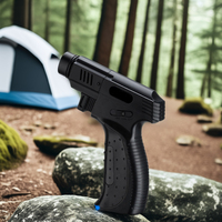 Pistola de Soldadura con Llama Ajustable, Estilo Pistola Reversible, Encendedor de Cigarrillos de Lujo a Prueba de Viento con Explosión Directa