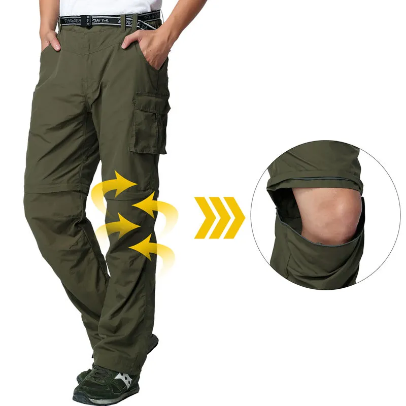 New Breathable Transformable Outdoor Sports Quick Dry Pants Hiking Trousers Trekking Cargo Pants Men Tactical Pants with Pockets