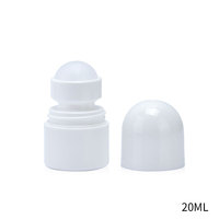 Flacon de déodorant à bille roulante en plastique rond rechargeable vide de 20 ml, 30 ml, 50 ml