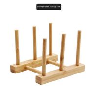 Moderne duurzame multifunctionele draagbare bamboe afdruiprek voor borden, bekers, schotels en kommen, keukenopbergplank, reinigingsgereedschap