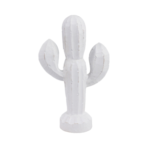 Statuetta di cactus in legno rustico, scultura decorativa per mensola, bagno, tavolino da caffè, decorazione moderna per la casa - Product Image 1