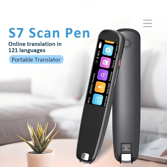 Professional Premium S7 Smart Scanning Translator Pen 121 Languages Online 12 Offline Scans For Global Business