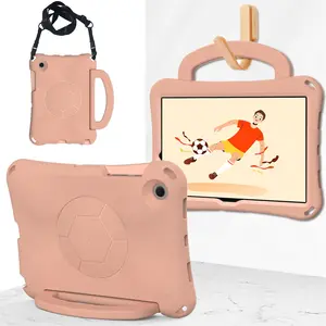 Handle stand rugged case for Samsung tab A8 10.5 X200 football cute EVA strap case kids defender shell