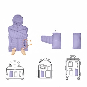 Bulk-Customizable Women's <b>Lightweight</b> Packable Hooded Puffer - Quilted Windproof Winter <b>Coat</b> - Product Image 4