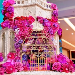 YOPIN-7670 gros Rose rouge série fleurs artificielles bricolage <span class=keywords><strong>Fuchsia</strong></span> Simulation Rose Magenta décoration de mariage fleur matériaux - Product Image 2