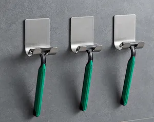 Wall Adhesive Kitchen Wall Hanger Bathroom Razor Holder Men Shaving Shaver Shelf Hooks