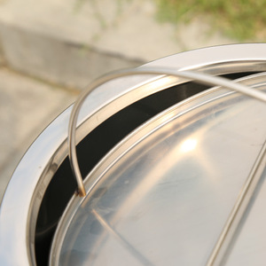Stainless steel single-drum flip-top extra-large 30-liter trash can, available directly from the manufacturer, suitable for - Product Image 4