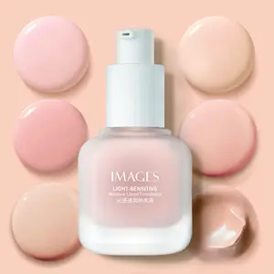 Images Private Label Organic Vagan Moisturizing Waterproof 2 Colors Light Sensitive Makeup Liquid Foundation