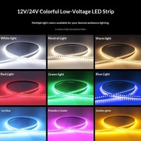 Bande LED DC24V/12V 120 LED 10W 3000K 4000K 6000K Ra85, découpable à 5cm, sans scintillement, dimmable pour armoire, plafond et éclairage encastré