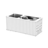 Mini modèle de conteneur de simulation personnalisé avec logo sur mesure, boîte de rangement pour cartes de visite et stylos, décoration de bureau