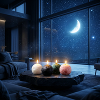 Bougies parfumées en cire mélangée pour une ambiance romantique dans la chambre, ornement de bureau, cadeau créatif pour les fêtes