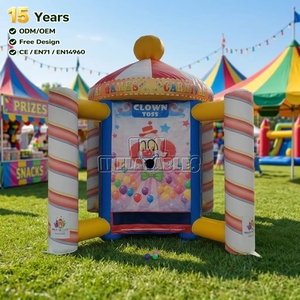 Commercial 4 in 1 Carnival Inflatable Interactive Game Station Tic Tac Toe Dart <strong>Throwing</strong> Carnival Booth for Party Rental - Product Image 2