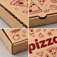 Boîtes à pizza rigides portables en gros avec fermeture magnétique et poignée en papier couché pour la livraison de repas à emporter et la livraison de nourriture pour restaurants