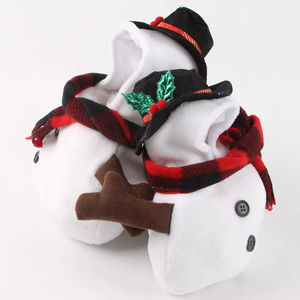 Small Medium-Sized Dog Winter <b>Coat</b> Thickened Teddy Elk Wool with Snowman Funny Cute Cotton Pet Clothes - Product Image 1