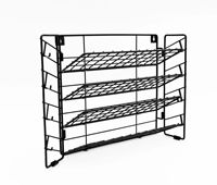Porte-épices de comptoir à 4 niveaux Organisateur d'armoires de cuisine en métal Garde-manger mural pliable Porte-épices pour un rangement efficace