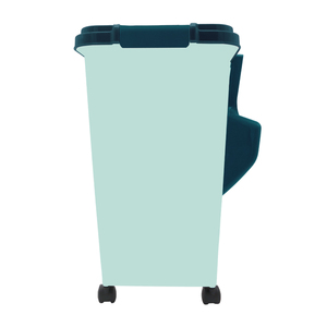 <span class=keywords><strong>Container</strong></span> de Armazenamento de Ração para Gatos e Cães de 30 Litros com Abertura com Uma Mão, Tampa Hermética, Colher e Rodas H519 - Product Image 6