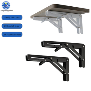 Giá thấp hơn màu đen thép không gỉ có thể điều chỉnh gấp bảng băng ghế dự bị thanh hỗ trợ góc tường góc tam giác khung đơn giản - Product Image 1