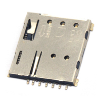 PCB 7 broches 1.37H Push Push Type connecteur de support de prise de carte Nano Sim