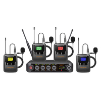 Microphones cravate sans fil UHF en métal XLR 1 à 4 dédiés aux églises CHXYKOM