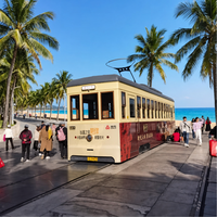 Tramvay Eléctrico Retro para Recorridos Turísticos en Zonas Peatonales Comerciales