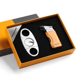 Z Portable Cigar Accessories Cigar Torch Lighter Cigar Cutter Set As Luxury Gift